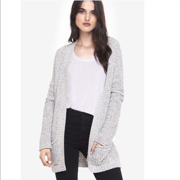 Express Waffle Knit Light Grey Open 